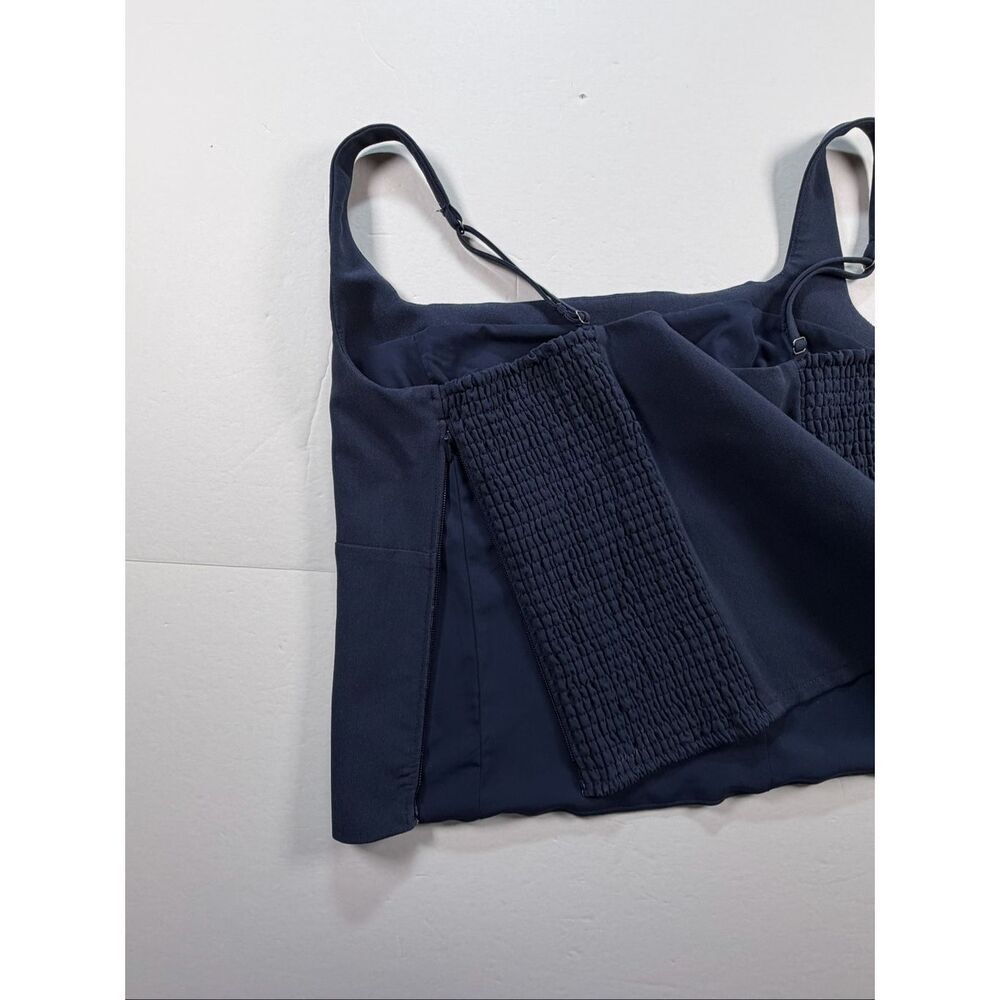 Abercrombie & Fitch Corset Top Navy Blue Co-Ord Size XL Structured Adjustable - Picture 6 of 12